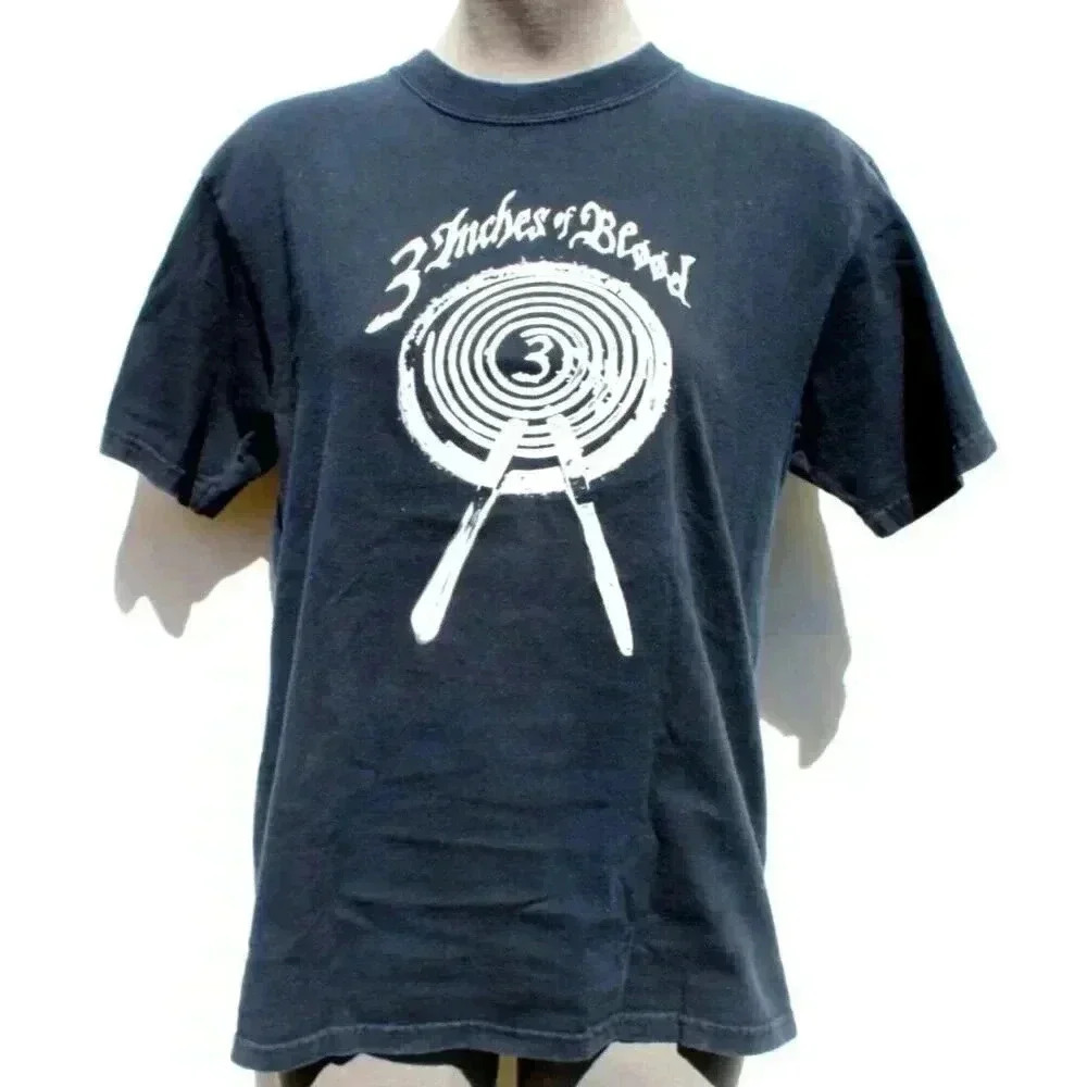 Vintage Three Inches Of Blood Music Tour Concert T-Shirt Mens Size Medium
